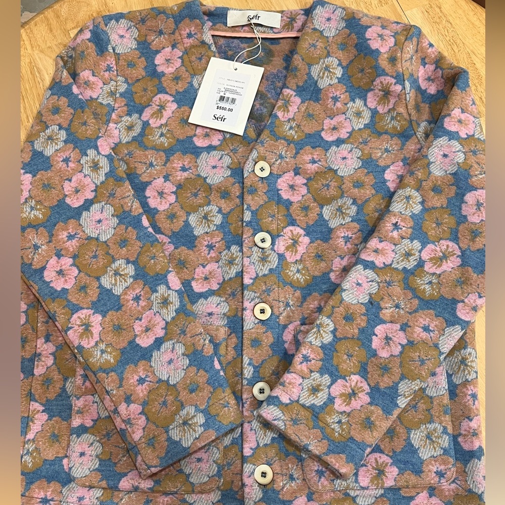 Sefr Arlo Flower Power Cardigan Sweater BNWTS